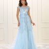 Short Sleeve Evening Gown