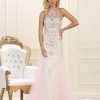 Beaded Halter Prom Gown