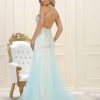 Beaded Halter Prom Gown