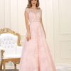 High Neck Sleeve Prom Gown