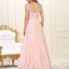 High Neck Sleeve Prom Gown