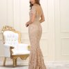 Short Sleeve Prom Gown